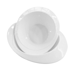 Image BOL IRREGULIER 26 CM BLANC PORCELAINE (8 UNITÉ) #1