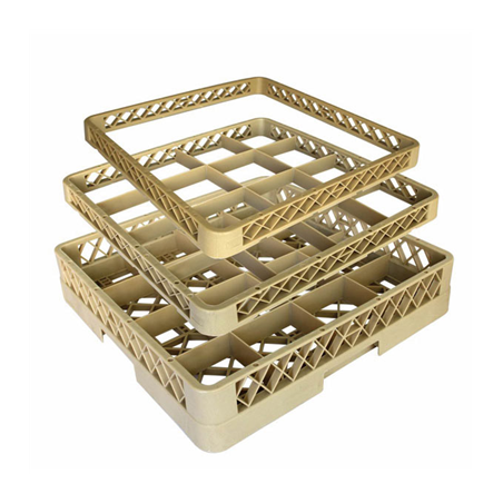 Image CASIER DE LAVAGE 16 COMPART. VERRES 50x50x10 CM BEIGE PP (1 UNITÉ) #1