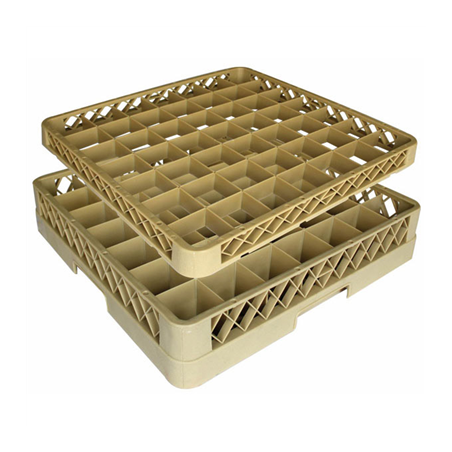 Image CASIER DE LAVAGE 49 COMPART. VERRES 50x50x10 CM BEIGE PP (1 UNITÉ) #1