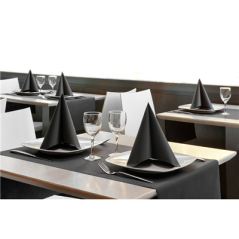 Image "TÊTE-À-TÊTE" PRÉ. 120CM (20 FEU.)  55 G/M2 0,40x24 M NOIR AIRLAID (6 UNITÉ) #5