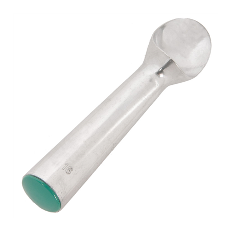 Image CUILLÈRE SCOOP 16 BOULES/LITRE 74 ML 4,5x17,7 CM VERT ALUMINIUM (1 UNITÉ) #1