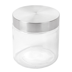 Image POT STOCKAGE CYLINDRIQUE 'WAKI GLASS' 830 ML Ø 11,2x12 CM TRANSPARENT VERRE (12 UNITÉ) #1