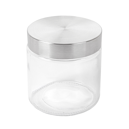 Image POT STOCKAGE CYLINDRIQUE 'WAKI GLASS' 830 ML Ø 11,2x12 CM TRANSPARENT VERRE (12 UNITÉ) #1