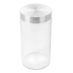 Image POT STOCKAGE CYLINDRIQUE 'WAKI GLASS' 1700 ML Ø 11,2x22 CM TRANSPARENT VERRE (12 UNITÉ) #1