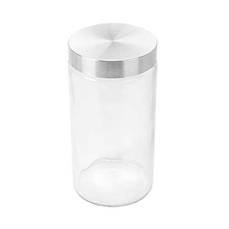 Image POT STOCKAGE CYLINDRIQUE 'WAKI GLASS' 1700 ML Ø 11,2x22 CM TRANSPARENT VERRE (12 UNITÉ) #1
