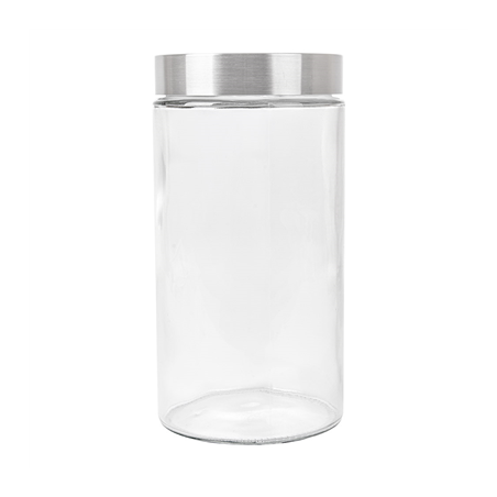 POT STOCKAGE CYLINDRIQUE 'WAKI GLASS' 1700 ML Ø 11,2x22 CM TRANSPARENT VERRE (12 UNITÉ)
