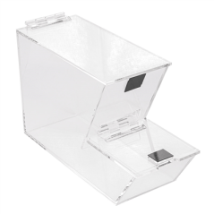 Image PRÉSENTOIR POUR PRODUITS EN VRAC, EMPILABLE  28x14x10 CM TRANSPARENT ACRYLIQUE (1 UNITÉ) #1