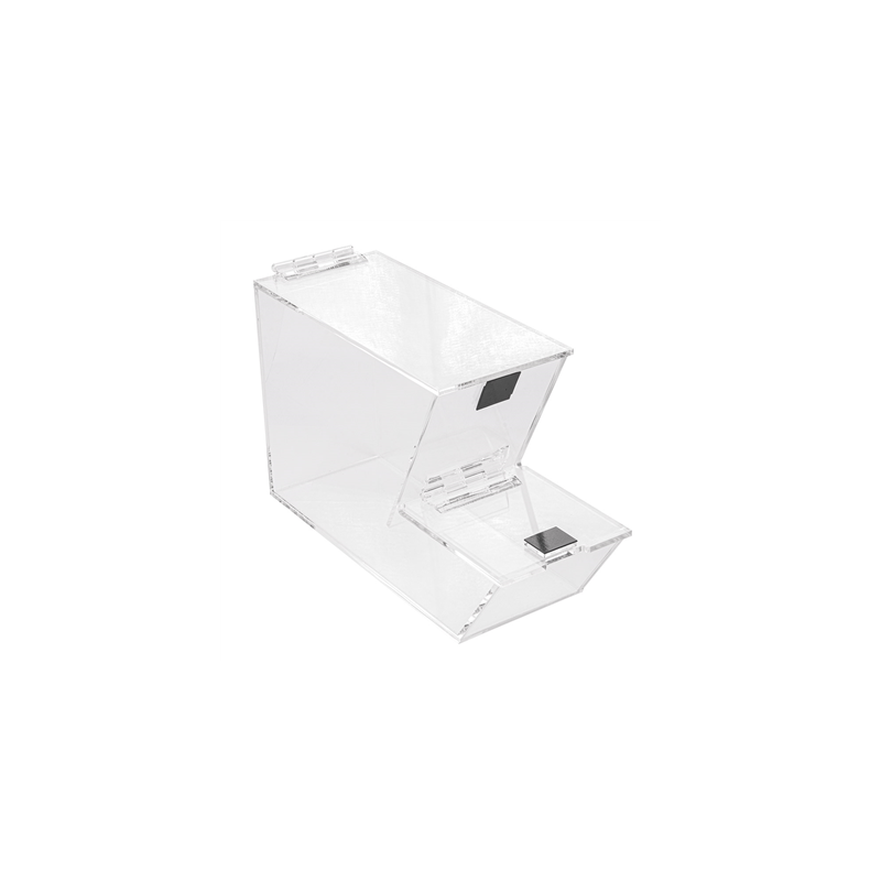 PRÉSENTOIR POUR PRODUITS EN VRAC, EMPILABLE  28x14x10 CM TRANSPARENT ACRYLIQUE (1 UNITÉ)