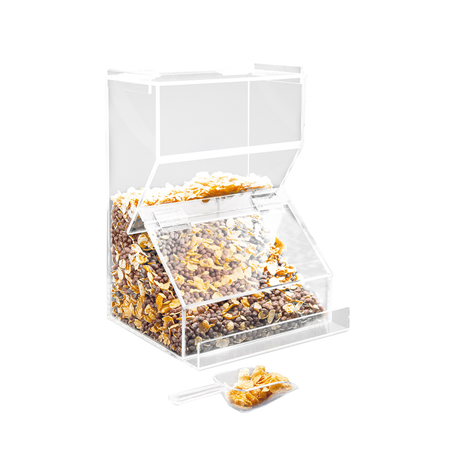 Image DISTRIBUTEUR DE CÉRÉALES 10 L 25,5x26,5x36 CM TRANSPARENT ACRYLIQUE (1 UNITÉ) #1