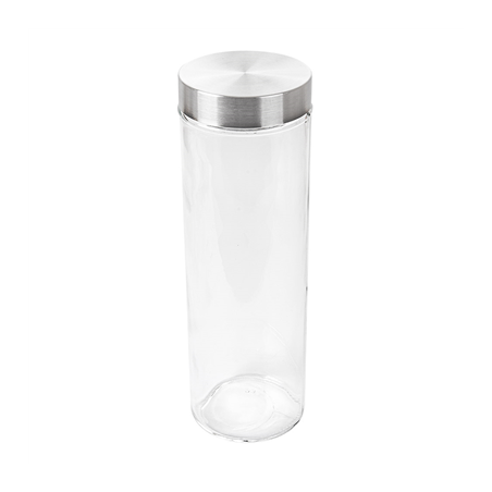 Image POT STOCKAGE CYLINDRIQUE 'WAKI GLASS' 1900 ML Ø10x31 CM TRANSPARENT VERRE (12 UNITÉ) #1