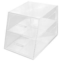 Image PRÉSENTOIR PÂTISSERIE 2 NIVEAUX  26x35,5x25 CM TRANSPARENT ACRYLIQUE (1 UNITÉ) #3