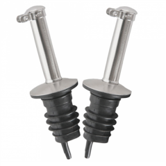 Image 2 U. BECS VERSEURS SANS DOSEUR AVEC COUVERCLE  Ø 3x9 CM ARGENTE INOX (1 UNITÉ) #1