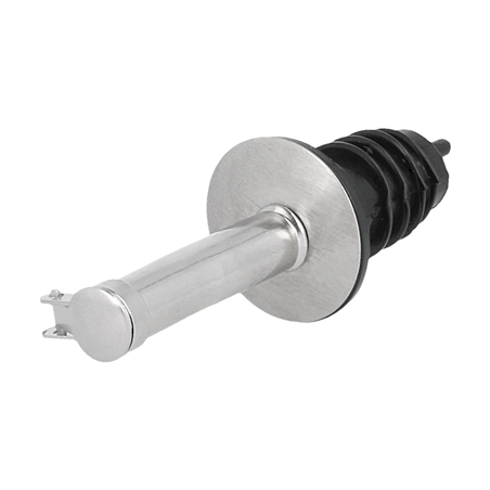 2 U. BECS VERSEURS SANS DOSEUR AVEC COUVERCLE  Ø 3x9 CM ARGENTE INOX (1 UNITÉ)