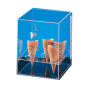 Image DISPLAY POUR 9 CORNETS DE GLACE AVEC PORTE  31x31x38 CM TRANSPARENT ACRYLIQUE (1 UNITÉ) #1