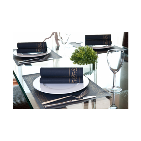 SETS DE TABLE 'TROYA' 48 G/M2 31x43 CM NOIR CELLULOSE (2000 UNITÉ)