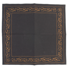 SERVIETTES ECOLABEL 'DOUBLE POINT - TROYA' 18 G/M2 40x40 CM NOIR OUATE (1200 UNITÉ)