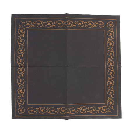 SERVIETTES ECOLABEL 'DOUBLE POINT - TROYA' 18 G/M2 40x40 CM NOIR OUATE (1200 UNITÉ)