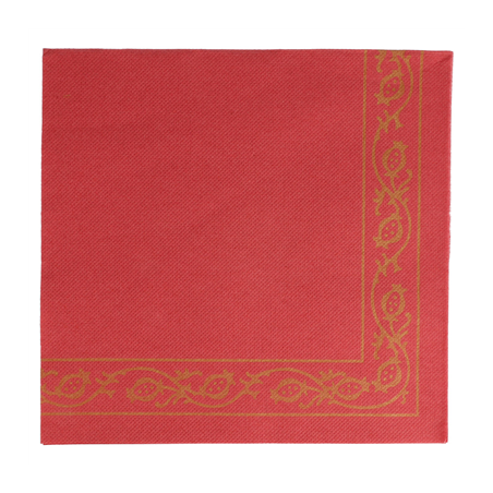 Image SERVIETTES ECOLABEL 'DOUBLE POINT - PÉRSICO' 18 G/M2 40x40 CM BORDEAUX OUATE (1200 UNITÉ) #1