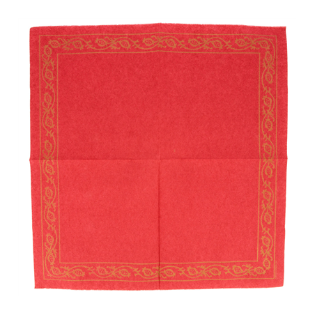 SERVIETTES ECOLABEL 'DOUBLE POINT - PÉRSICO' 18 G/M2 40x40 CM BORDEAUX OUATE (1200 UNITÉ)