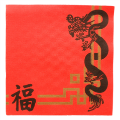 Image SERVIETTES ECOLABEL 'DOUBLE POINT - CHINA' 18 G/M2 40x40 CM ROUGE OUATE (1200 UNITÉ) #1