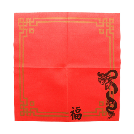 SERVIETTES ECOLABEL 'DOUBLE POINT - CHINA' 18 G/M2 40x40 CM ROUGE OUATE (1200 UNITÉ)