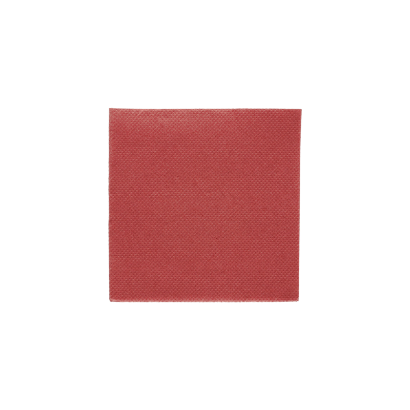 SERVIETTES ECOLABEL 'DOUBLE POINT' 18 G/M2 20x20 CM BORDEAUX OUATE (2400 UNITÉ)