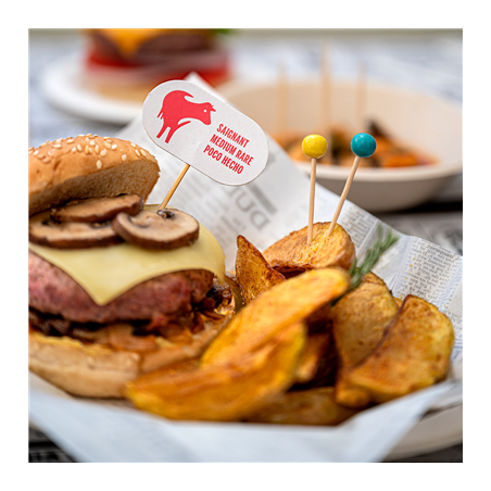 PIQUES BOULES COULEURS  6,5 (h) CM ASSORTI BAMBOU (144 UNITÉ)