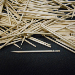 Image CURE-DENTS TOURNÉS 1 POINTE  6,5 CM NATUREL BOIS (1000 UNITÉ) #4