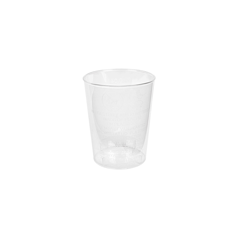 VERRES INJECTÉS À LIQUEUR 20/40 ML Ø 4,2/3,2x5,2 CM TRANSPARENT CRISTAL PS (2000 UNITÉ)