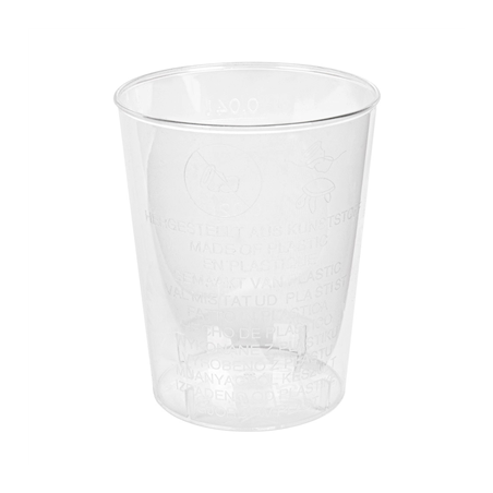 Image VERRES INJECTÉS À LIQUEUR 20/40 ML Ø 4,2/3,2x5,2 CM TRANSPARENT CRISTAL PS (2000 UNITÉ) #1