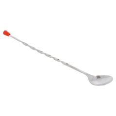 Image CUILLÈRE TRESSÉE COCKTAIL  27,5 CM ARGENTE INOX (12 UNITÉ) #1