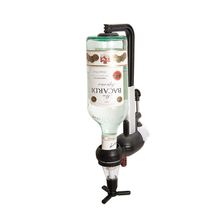 SUPPORT MURAL DOSEUR DE BOISSONS  18x7x38,5 CM ARGENTE ALUMINIUM (1 UNITÉ)