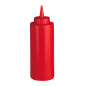 Image POIRES À SAUCES 360 ML Ø 6x22 CM ROUGE LDPE (6 UNITÉ) #1