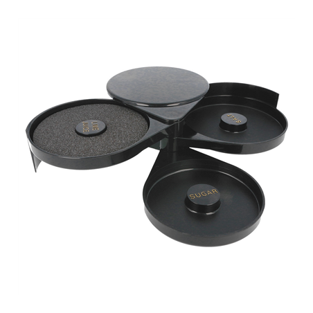 Image SUCREUR DE VERRES SUCRE & SEL  20x16x7,4 CM NOIR ABS (1 UNITÉ) #1