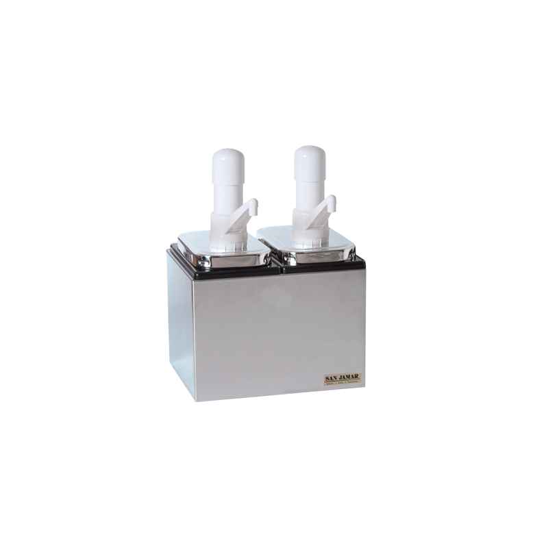 POMPE CONDIMENTS 2 POMPES 2x2,36L 24,7x19,6x32 CM ARGENTE INOX (1 UNITÉ) POMPE CONDIMENTS 2 POMPES 2x2,36L 24,7x19,6x32 CM ARGENTE INOX (1 UNITÉ)