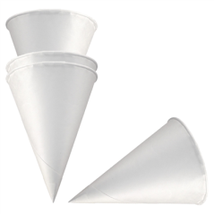 Image CÔNES EAU 120 ML 70 G/M2 Ø 6,4x8,7 CM BLANC PAPIER (5000 UNITÉ) #1