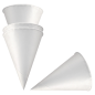 Image CÔNES EAU 120 ML 70 G/M2 Ø 6,4x8,7 CM BLANC PAPIER (5000 UNITÉ) #1