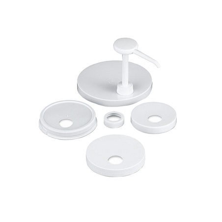 Image POMBE CONDIMENTS/SAUCES KIT 5 COUVERLES  25 CM BLANC PLASTIQUE (1 UNITÉ) #1