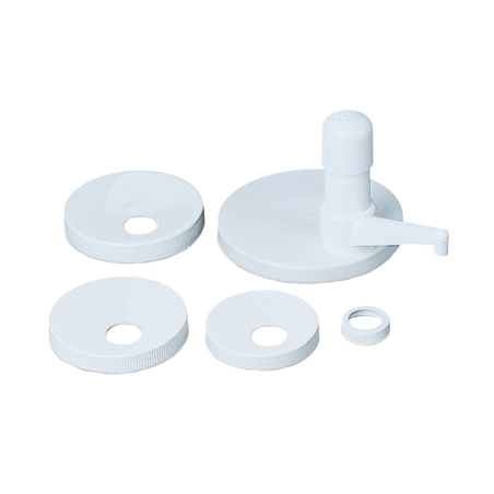 Image POMPE PRODUITS VISQUEUX - KIT 5 COUVERCLES 34,5 CM BLANC PLASTIQUE (1 UNITÉ) #1