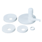 Image POMPE PRODUITS VISQUEUX - KIT 5 COUVERCLES  34,5 CM BLANC PLASTIQUE (1 UNITÉ) #1