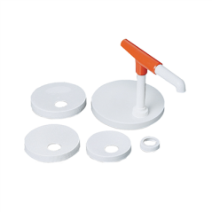 Image POMPE PRODUITS ÉPAIS KIT 5 COUVERCLES 28 CM BLANC PLASTIQUE (1 UNITÉ) #1
