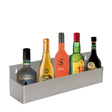 Image ÉTAGÈRE BAR POUR 5 BOUTEILLES  56x10,5x15,2 CM ARGENTE INOX (1 UNITÉ) #1