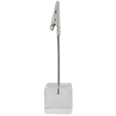 Image SOCLE PORTE-ÉTIQUETTES "ALLIGATOR"  11,7 (h) CM TRANSPARENT ACRYLIQUE (1 UNITÉ) #1