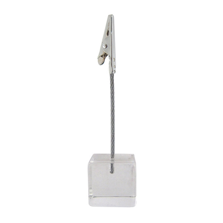 Image SOCLE PORTE-ÉTIQUETTES "ALLIGATOR"  11,7 (h) CM TRANSPARENT ACRYLIQUE (1 UNITÉ) #1