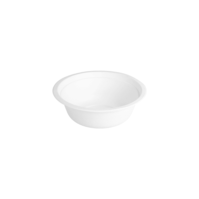 BOLS 'BIONIC' 350 ML Ø 13,5x4,6 CM BLANC BAGASSE (1200 UNITÉ)