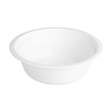 Image BOLS 'BIONIC' 350 ML Ø 13,5x4,6 CM BLANC BAGASSE (1200 UNITÉ) #1