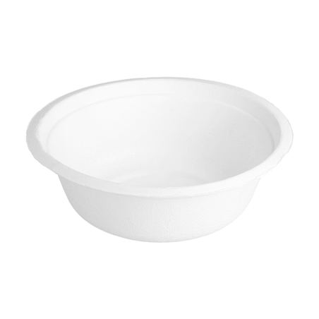 Image BOLS 'BIONIC' 500 ML Ø 15,5x5,4 CM BLANC BAGASSE (600 UNITÉ) #1