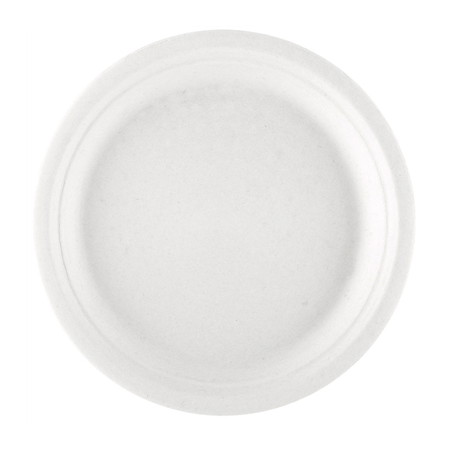 Image ASSIETTES 'BIONIC'  Ø 23x2 CM BLANC BAGASSE (1000 UNITÉ) #1