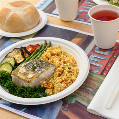 Image ASSIETTES 'BIONIC'  Ø 23x2 CM BLANC BAGASSE (1000 UNITÉ) #3