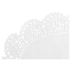 DENTELLES OVALES AJOURÉES  53 G/M2 22x16 CM BLANC PAPIER (250 UNITÉ)